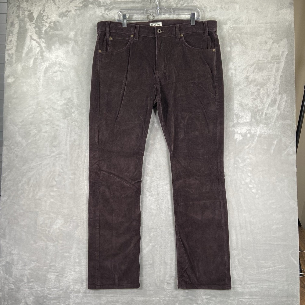 Tecovas Pants men's 38x32 Corduroy Chino Standard Fit Western Stretch Brown